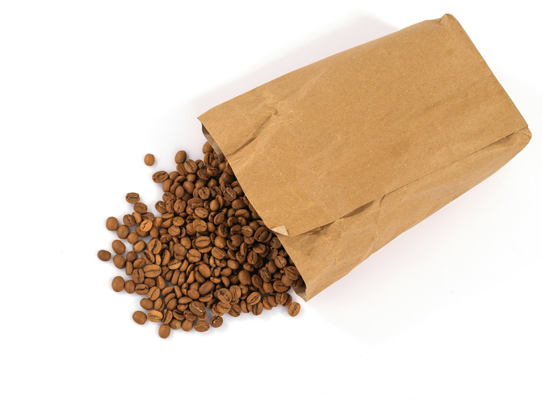 Close-up of roasted coffee beans