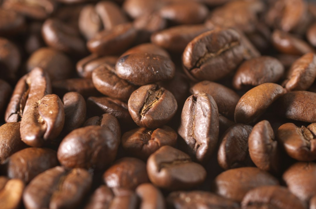 Nahaufnahme von Kaffeebohnen