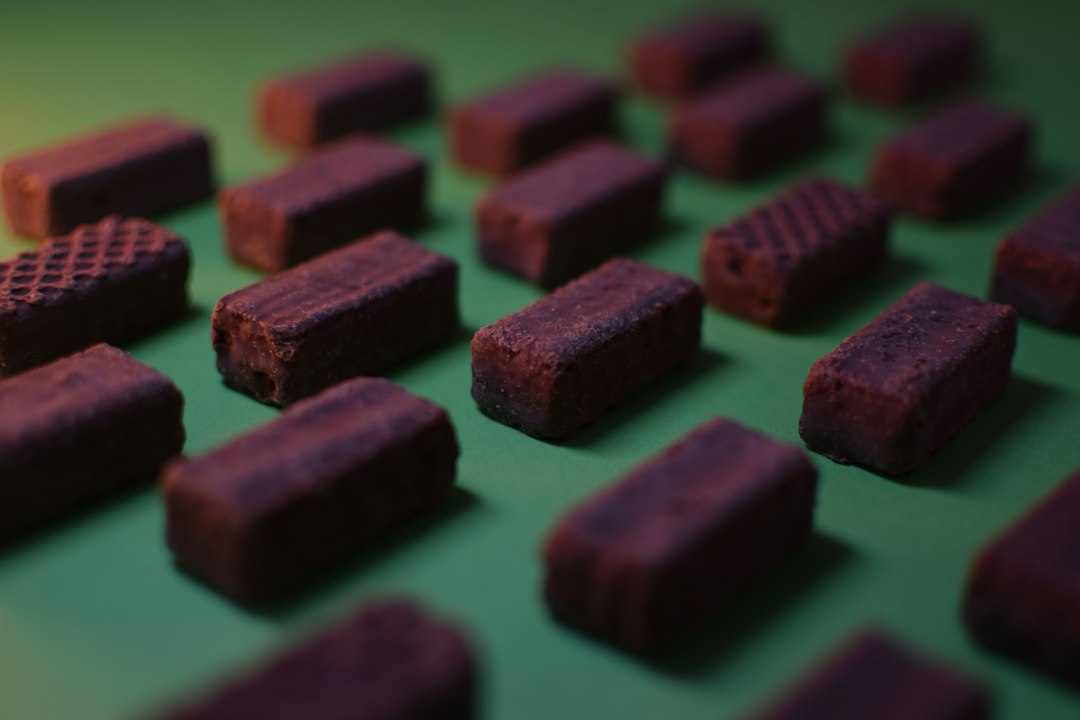 Close-up of a bar of chocolate