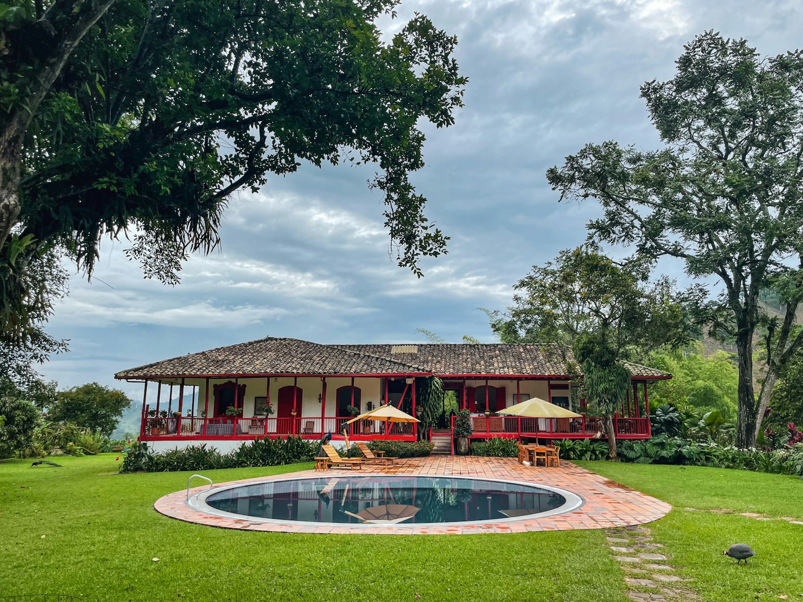 Traditionelle Kaffeefarm in Kolumbien