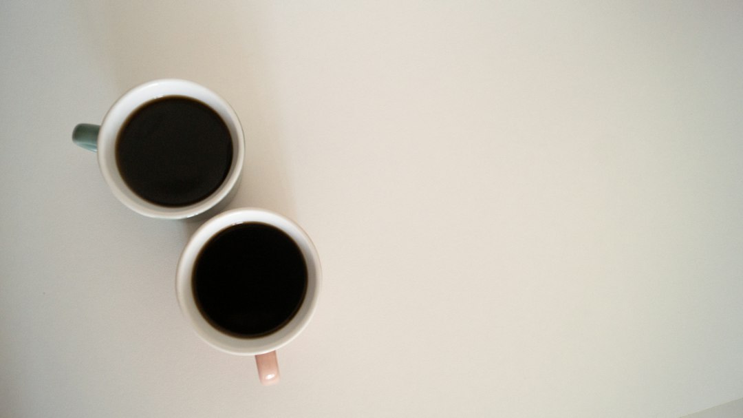 Two cups of coffee ready to drink